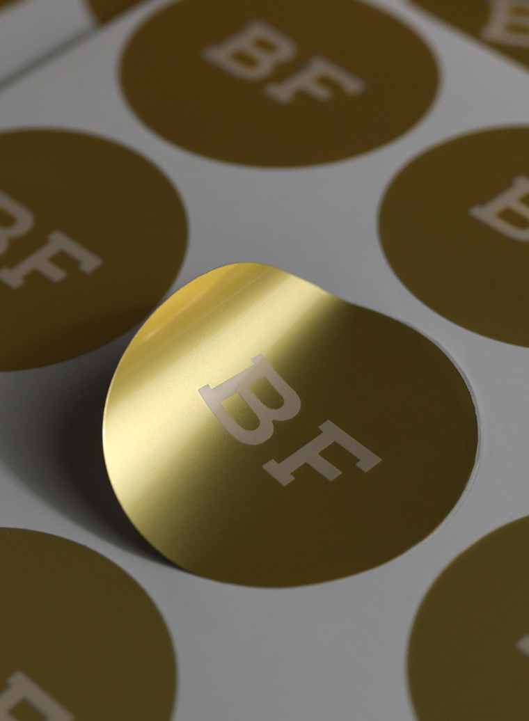 Buttered Flour gold seal detail